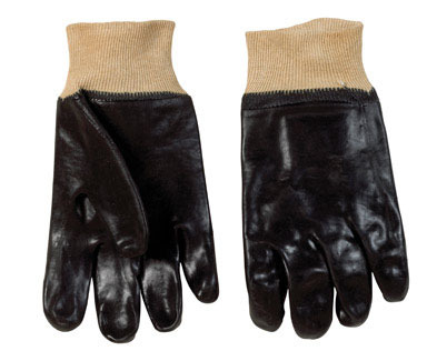 GLOVE COATED PVC BLK PR