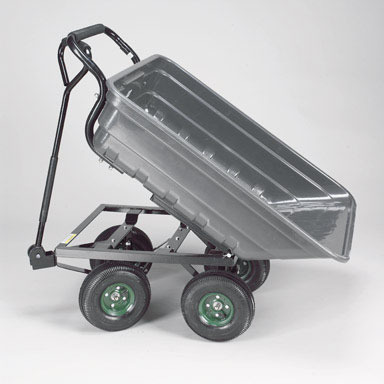 PLASTIC DUMP CART GRAY