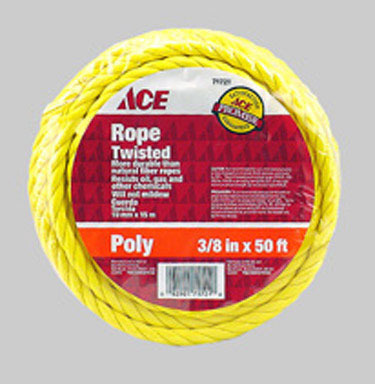 ROPE YLLW POLY 3/8X50
