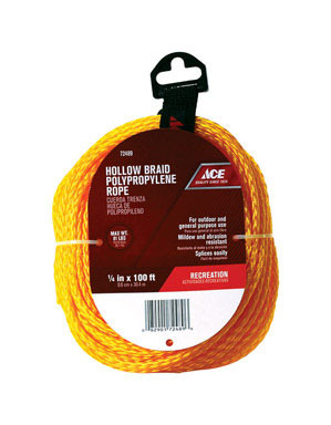 ROPE H.BRD YELLOW POLY 100'