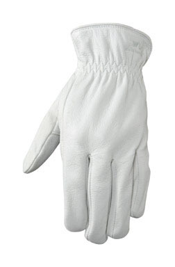Wells Lamont XL Goatskin Leather Driver Pearl Gray Gloves