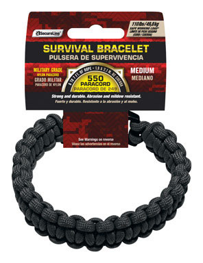 SURVIVL BRACELET BLK/MED