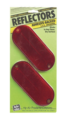 REFLECTOR OVAL RED CD/2