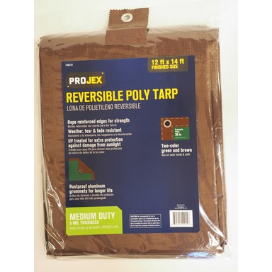 POLY TARP 12X14' BRN/GRN