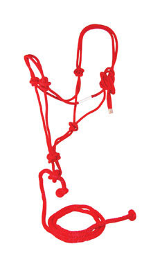 ROPE HALTR W/7'LEAD RED