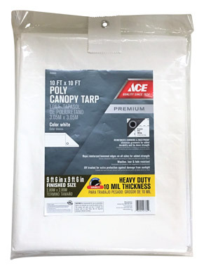 ACE 10'x10' WHT Canopy Tarp