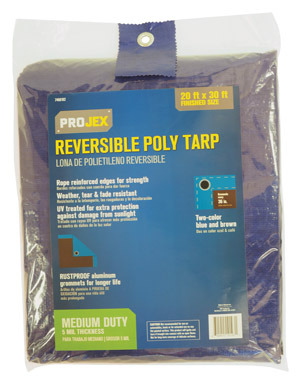 POLY TARP 20X30 BLUE/BRN