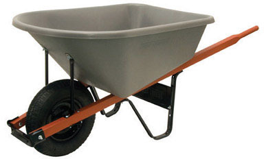 WHEELBARROW 6CF POLY GR