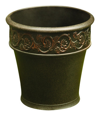 PLANTER BRONZE LOOK 15"