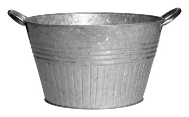 NS PLANTER RND METAL 14"