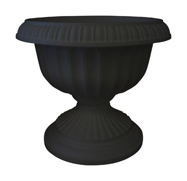 Urn Grecian Blk 20"