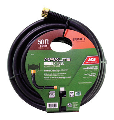 ACE BLK RBRHOSE 5/8"X50'