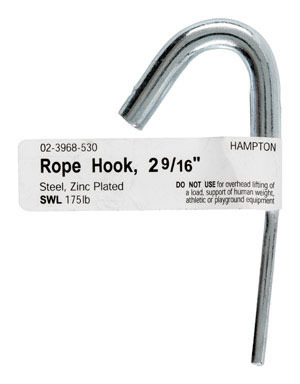 2" Zinc Tarp/rope Hook