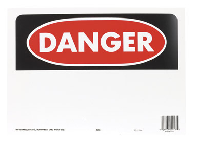 SIGN OSHA DANGER 10X14"