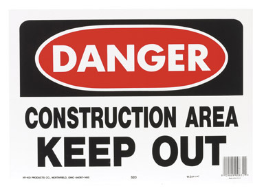 SIGN OSHA CONSTRUCT AREA