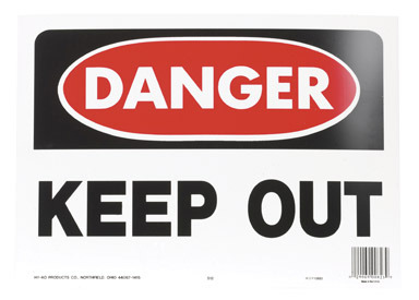 SIGN OSHA KEEP OUT10X14"