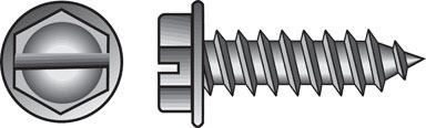 100Pk 10x2-1/2 Hex Slot SM Screw