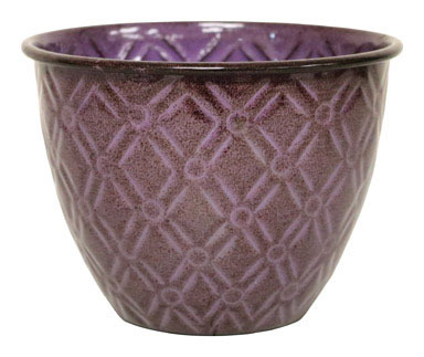 5" PLUM DIAMOND PLANTER