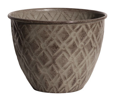 5" GREIGE DIAMOND PLANTER