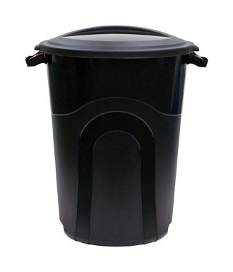 32GAL BLK Garbage Can w Lid