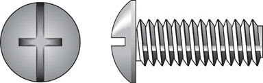 Hillman No. 8-32  S X 1 in. L Combination Truss Head Zinc-Plated Steel Machine Screws 100 pk