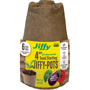 Jiffy Pots 4" Round 6PK