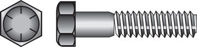 C 3/8X41/2 HCS8   (50/BOX)