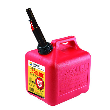 2 Gallon Red Poly Gas Can