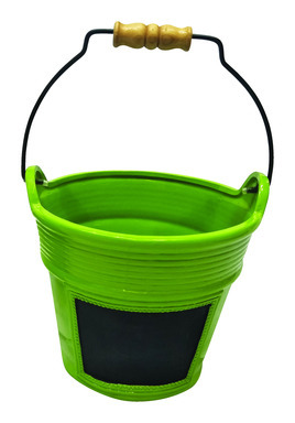 Chalk Bucket Planter Grn