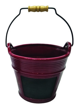 CHALK BUCKET PLANTER RED