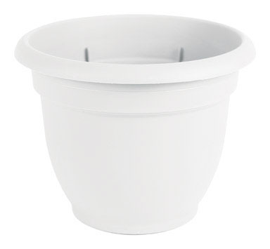 FLOWERPOT ARIANA WHT 13"