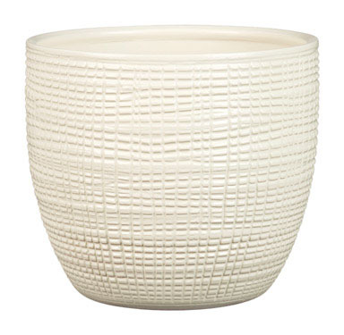 FLOWER POT VSE CRM 6.25"