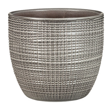 FLOWR POT VASE GRY 6.25"