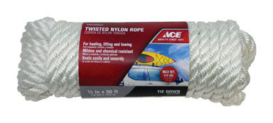Twisted Nylon Rope 1/2"x50'