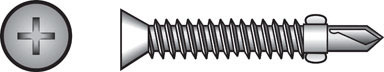 Hillman No. 10-24  S X 1 in. L Phillips Wafer Head Self-Drilling Screws w/Wings 100  1 pk