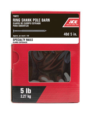 ACE POLE NAIL40D 5"RS 5#