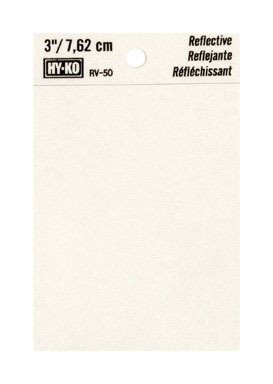 Hy-Ko 3 in. Reflective Black Vinyl Self-Adhesive Special Character Blank 1 pc