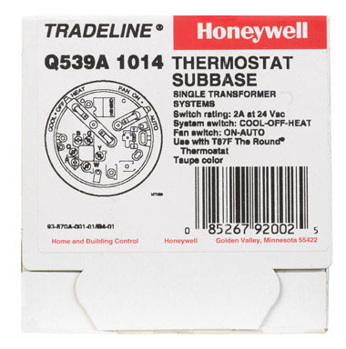 THERMOSTAT SUBBASE + AIR