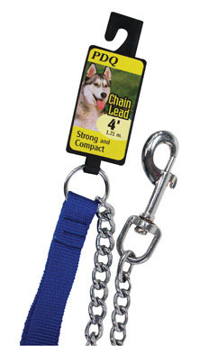 PDQ Silver Chain Lead Steel Dog Leash Small/Medium