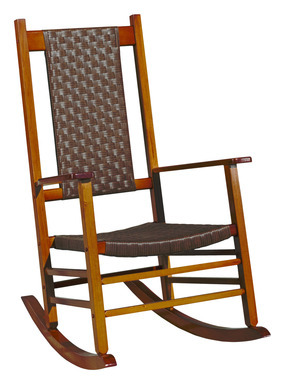 WICKER ROCKER NATRL/BRWN