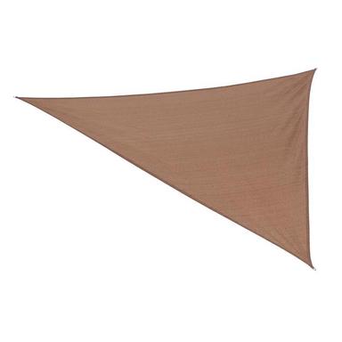 Coolaroo Ready-To-Hang Polyethylene Walnut Triangle Shade Sail Canopy 10 ft. W X 10 ft. L
