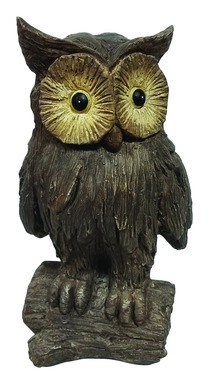 OWL STATUE BRN 15.83"