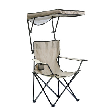 Taupe Canopy Folding Chair