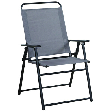 Steel Frame Sling Chair Gray