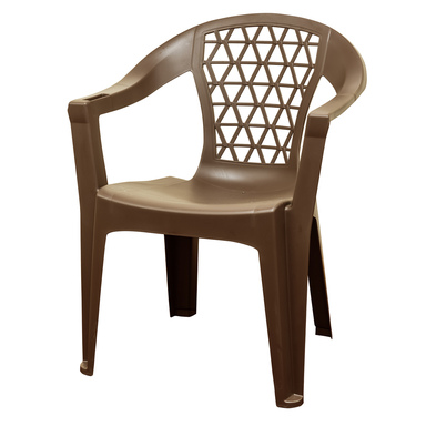 CHAIR STKBLE BROWN