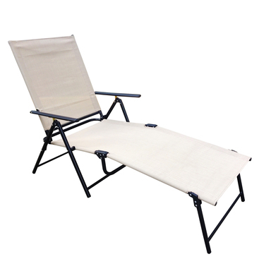Steel Sling Lounge Chair Tan