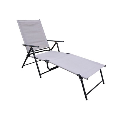 Steel Sling Lounge Chair Gray
