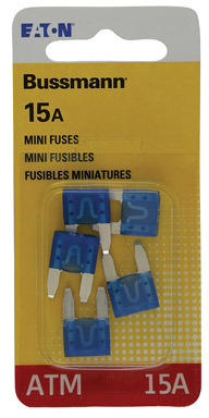 5PK 15A Mini Blade Fuse Blue