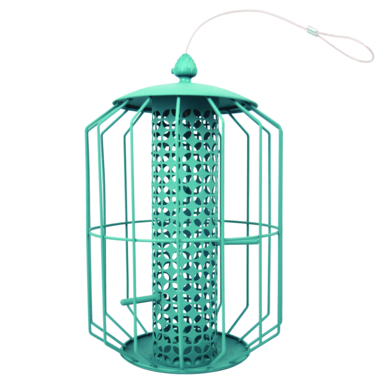 BIRD FEEDER CAGE TEAL