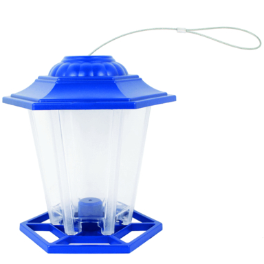 BIRD FEEDER BLUE 6PRT